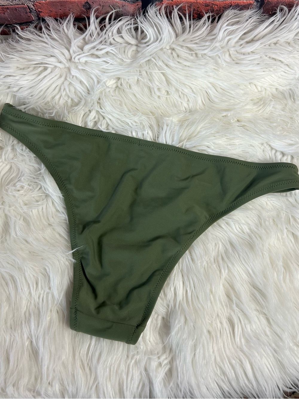 Aerie Olive Green Women's Bikini Bottom - Picture 3 of 4